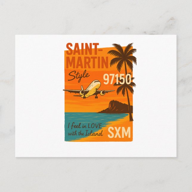 Postal Carte postale vintage Saint-Martin SXM 97150  (Anverso)