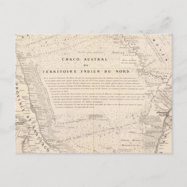 Postal Carte, provincia de Santiago del Estero (Anverso)