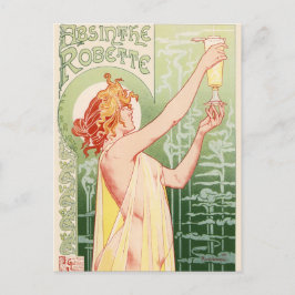 Postal Cartel antiguo de Absinthe Robette - Alcohol