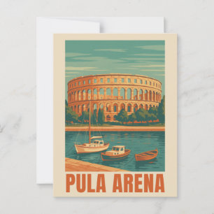 Postal Cartel Antiguo de la Arena de Pula – Anfiteatro Ro