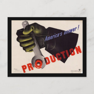 Postal Cartel antiguo de la Segunda Guerra Mundial Tarjet