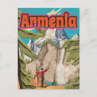 Postal Cartel antiguo de viaje a Armenia