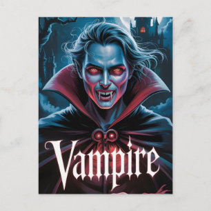 Postal Cartel Clásico de Película de Vampiro al Estilo de