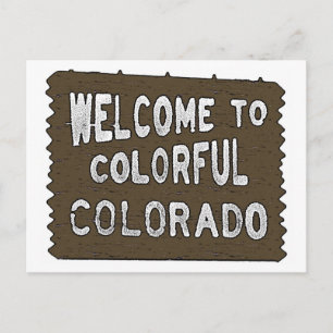 Postal Cartel de bienvenida Colorful Colorado