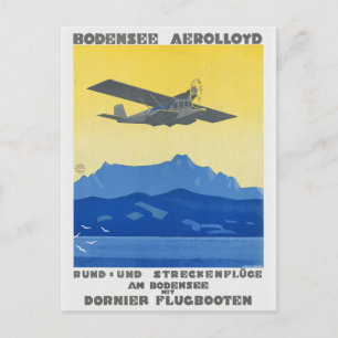 Postal Cartel de Bodensee Aerolloyd Vintage 1925