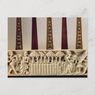 Postal Cartel de Borderbackgammon que representa un par d