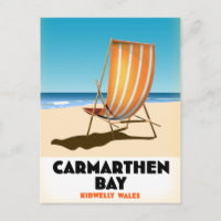 Cartel de Carmarthen Bay Kidwelly Gales costa