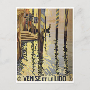 Postal Cartel de Cartel de Viaje de la Vieja Italia