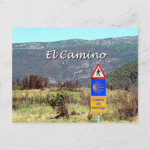 Postal Cartel de El Camino de Santiago (pie de foto)