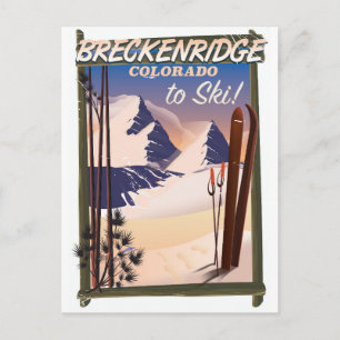 Postal Cartel de esquí de Breckenridge, Colorado