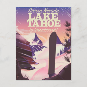 Postal Cartel de esquí de Lake Tahoe Sierra Nevada EE. UU