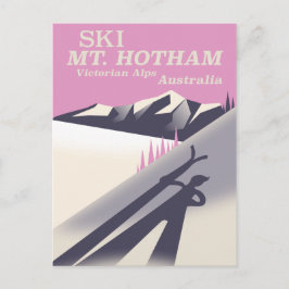Postal Cartel de esquí de Mt. Hotham, Alpes Victorianos.