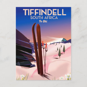 Postal Cartel de esquí de Tiffindell Sudáfrica