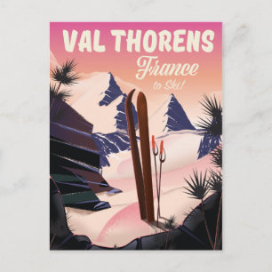 Postal Cartel de esquí de Val Thorens, Francia
