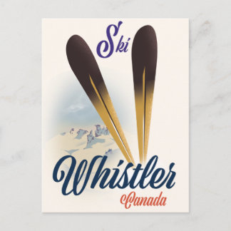 Postal Cartel de esquí de Whistler Canadá