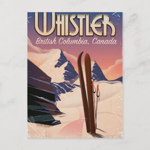 Postal Cartel de esquí de Whistler, Vancouver, Columbia B