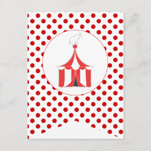 Postal Cartel de la bandera del Fiesta Rojo del Carnaval