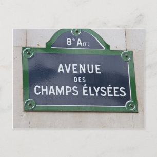Postal Cartel de la calle en París