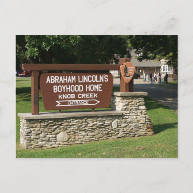 Postal Cartel de la Casa de la Infancia de Abraham Lincol (Anverso)