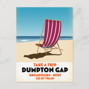 Postal Cartel de la costa de Dumpton Gap Broadstairs Kent