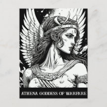 Cartel de la diosa artística de la guerra de Athen