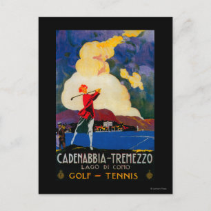 Postal Cartel de la época CadenabbiaTremezzoEurope