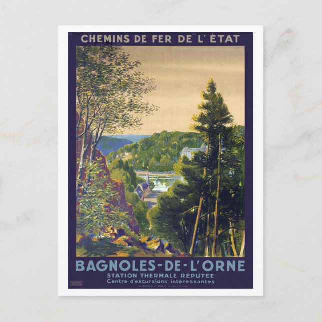 Postal Cartel de la época de Bagnoles-de-l'Orne de 1922 (Anverso)