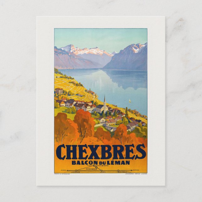 Postal Cartel de la época de Chexbres 1923 (Anverso)