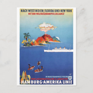 Postal Cartel de la época de los cruceros de Florida rest