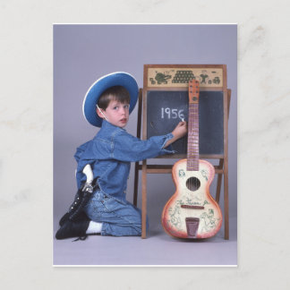 Postal Cartel de la guitarra texana Jr Cowboy