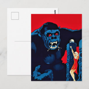 Postal Cartel de la película del icónico mono gigante Kin