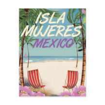 Cartel de la playa de Isla Mujeres México