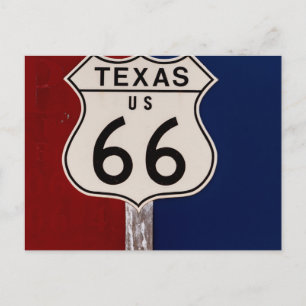 Postal Cartel de la ruta 66 de Texas