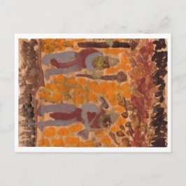 Postal Cartel de las figuras con barba misteriosa