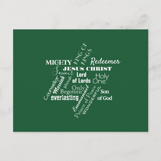 Postal Cartel de los Navidades Jesús (Anverso)