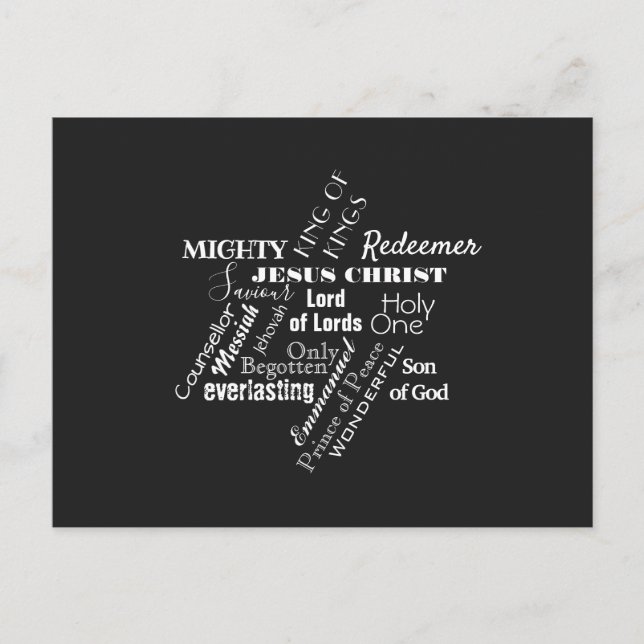 Postal Cartel de los Navidades Jesús (Anverso)