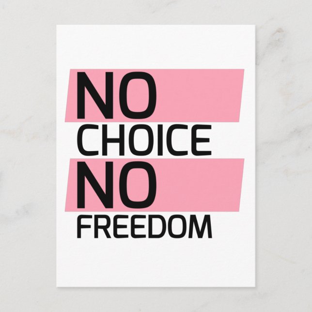 Postal Cartel de protesta de Texan Pro Choice (Anverso)