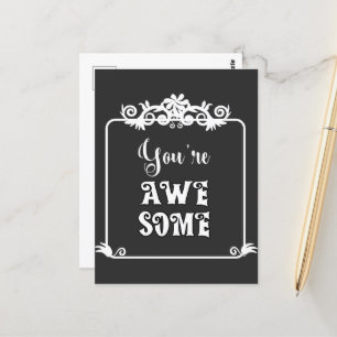 Postal Cartel de Señal de Eres Increíble