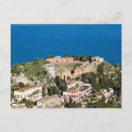 Postal Cartel de Sicilia - Teatro antiguo de Taormina