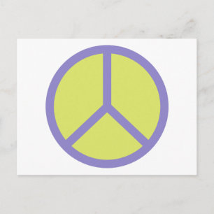 Postal Cartel de signo de paz colorida