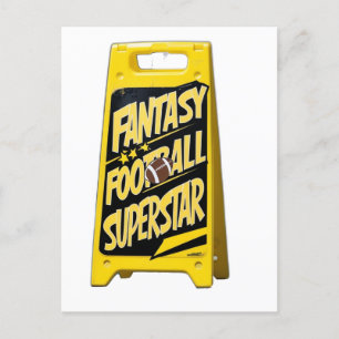 Postal Cartel de suelo amarillo de plástico de fútbol de 