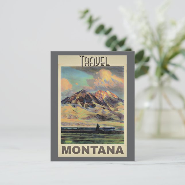 Postal Cartel de Travel Montana, (Anverso de pie)