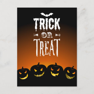 Postal Cartel De Trick O Trato De Halloween
