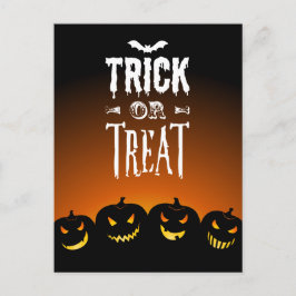 Postal Cartel De Trick O Trato De Halloween