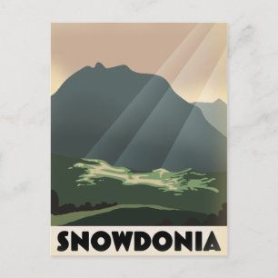 Postal Cartel de vacaciones al estilo vintage de Snowdoni