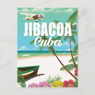 Postal cartel de vacaciones de la playa de Jibacoa