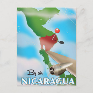 Postal Cartel de vacaciones de Nicaragua en Avión