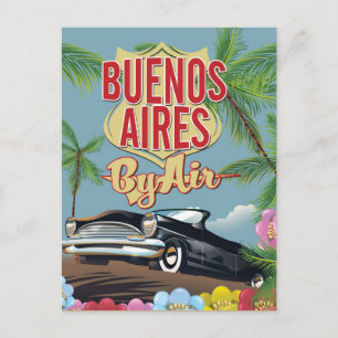 Postal Cartel de vacaciones en Buenos Aires, Argentina