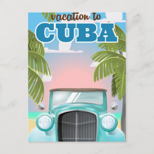 Postal Cartel de vacaciones en cuba