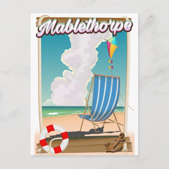 Postal Cartel de vacaciones en Mablethorpe (Anverso)